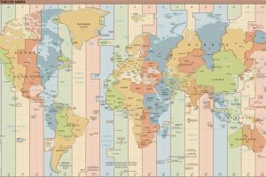 Карта часовых поясов мира